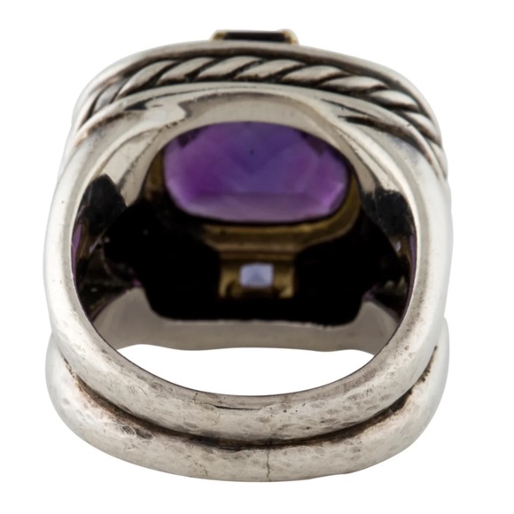Authentic David Yurman Amethyst & Iolite 14K Yellow Gold & Sterling Silver Ring - Picture 3 of 10